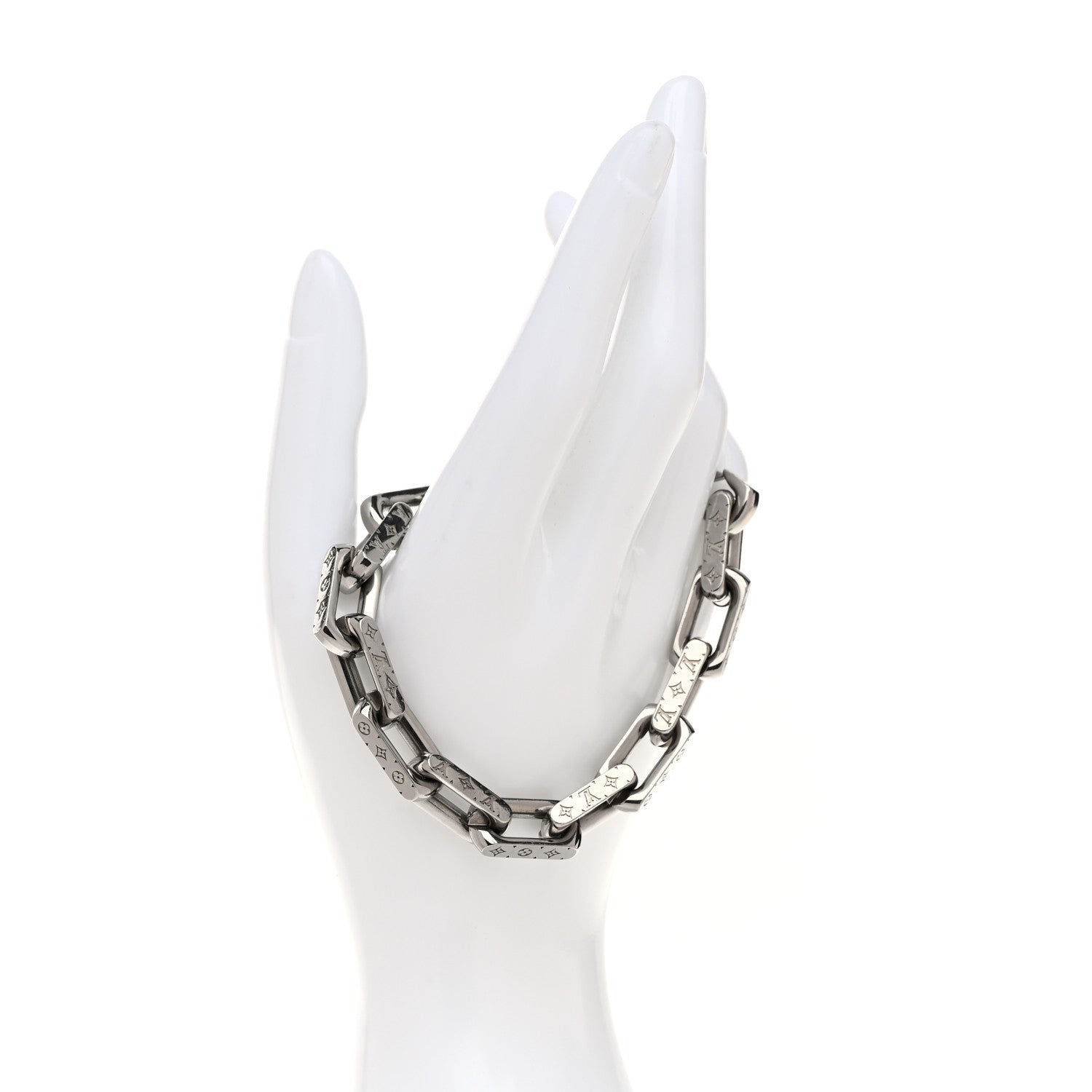 Louis Vuitton Monogram Chain Bracelet L Silver 2 of 5