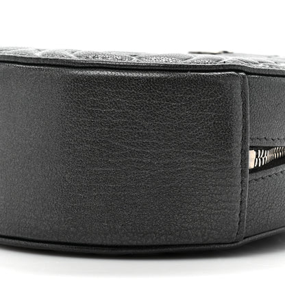 Chanel Goatskin Camellia Quilted Round Clutch With Chain Grey 8 of 9