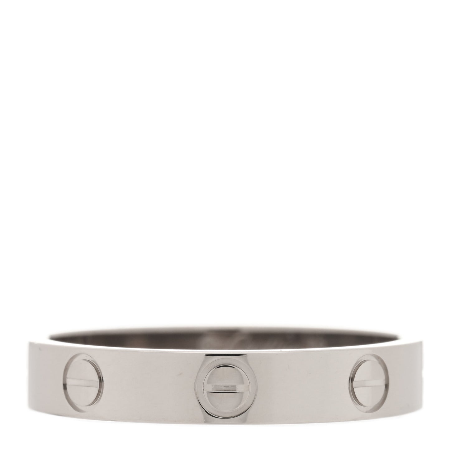 18K White Gold 3.5mm LOVE Wedding Band Ring 56 7.5