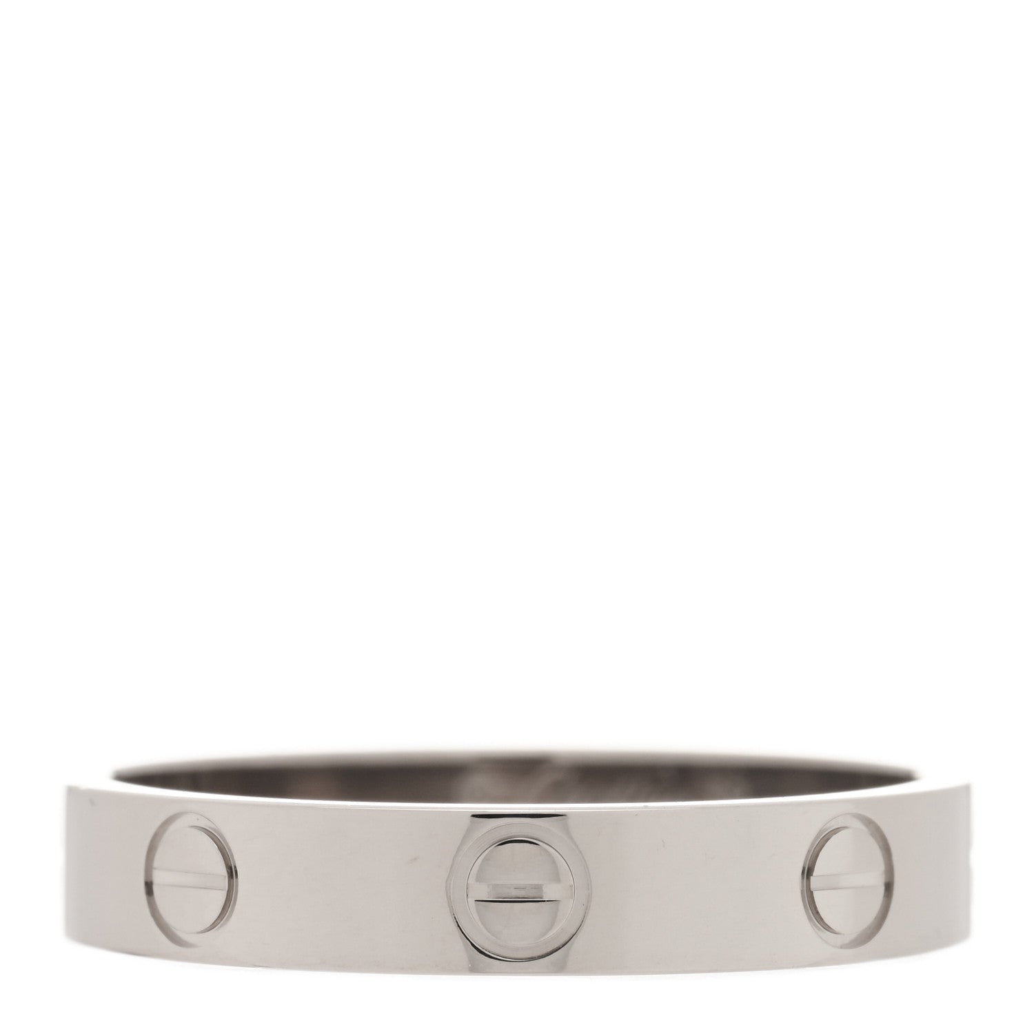 Cartier 18K White Gold 3.5mm LOVE Wedding Band Ring 56 7.5 1 of 4