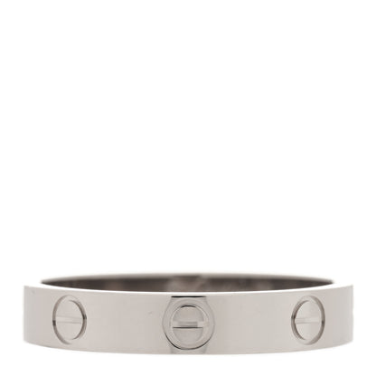 Cartier 18K White Gold 3.5mm LOVE Wedding Band Ring 56 7.5 1 of 4