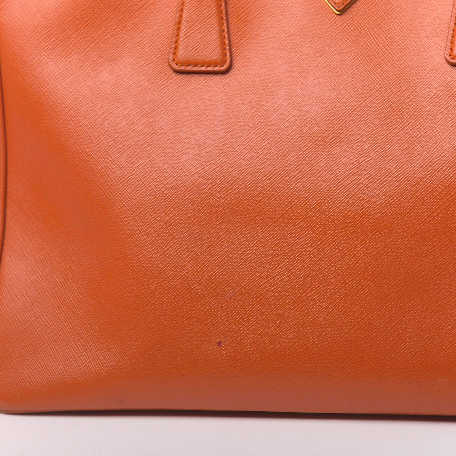 Prada Saffiano Lux Large Tote Papaya 14 of 17