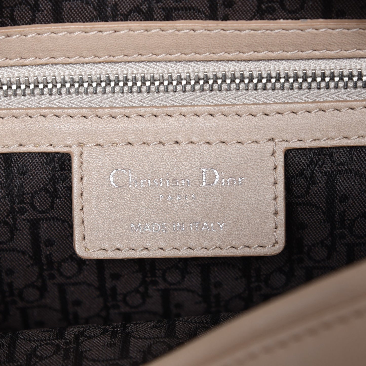 Lambskin Cannage Large Lady Dior Beige