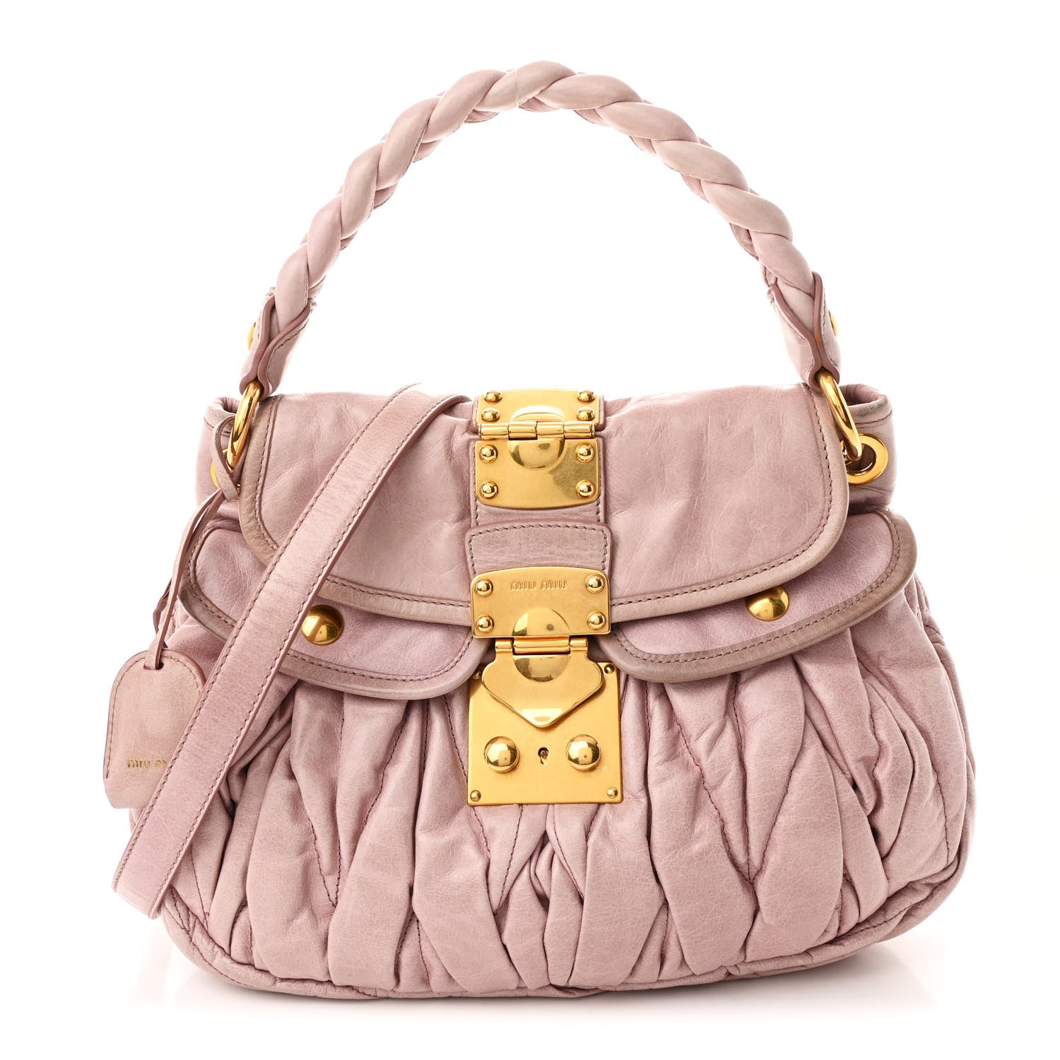 Miu Miu Nappa Matelasse Top Handle Tote Mughetto 1 of 11