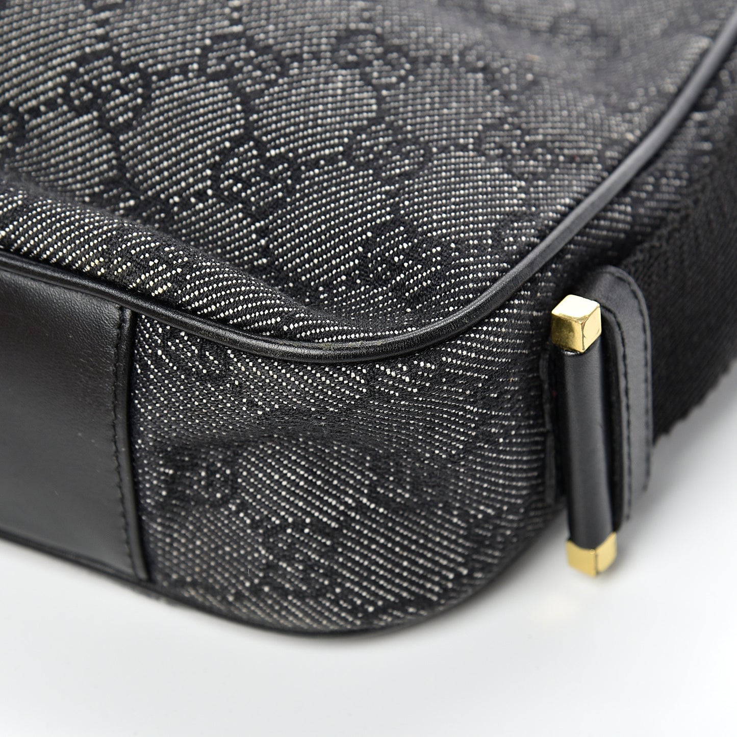 Denim Monogram Shoulder Bag