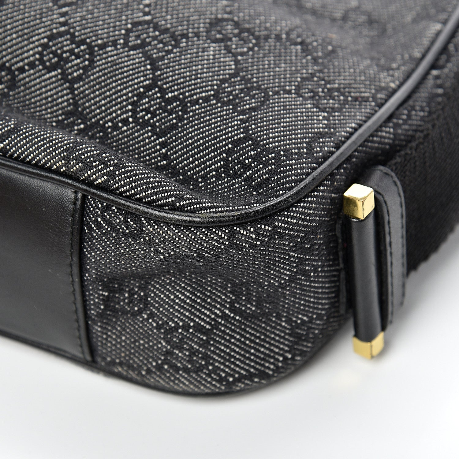 Gucci Denim Monogram Shoulder Bag 10 of 16