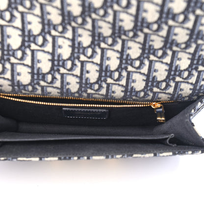 Christian Dior Oblique 30 Montaigne Flap Bag Blue 5 of 10