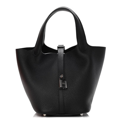 Hermes Taurillon Clemence Picotin Lock 18 PM Black 1 of 10
