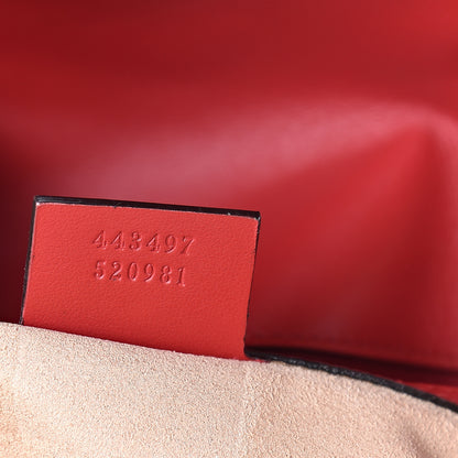 Gucci Calfskin Matelasse Small GG Marmont Shoulder Bag Hibiscus Red 7 of 10