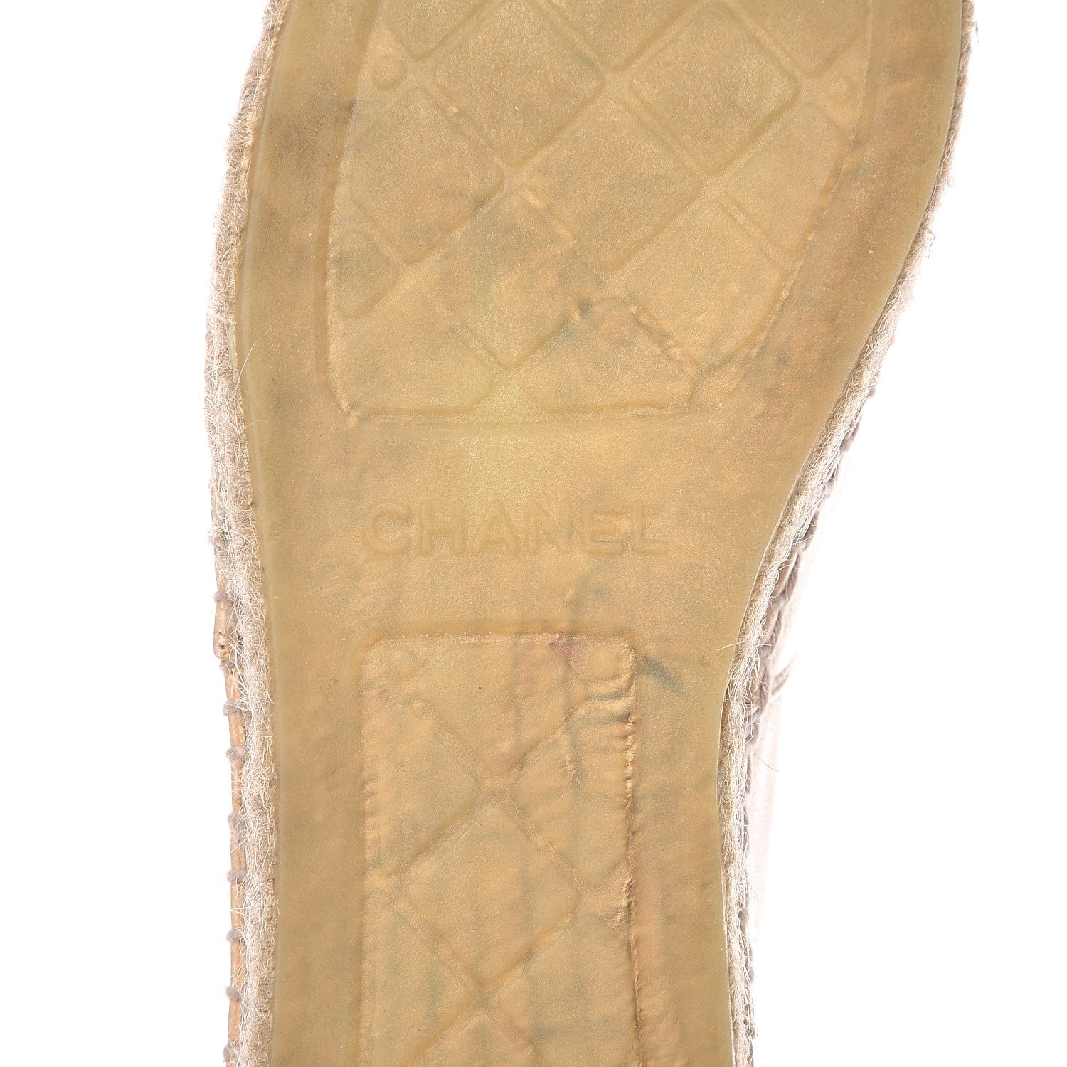Chanel Lambskin CC Espadrilles 38 Beige Black 8 of 12