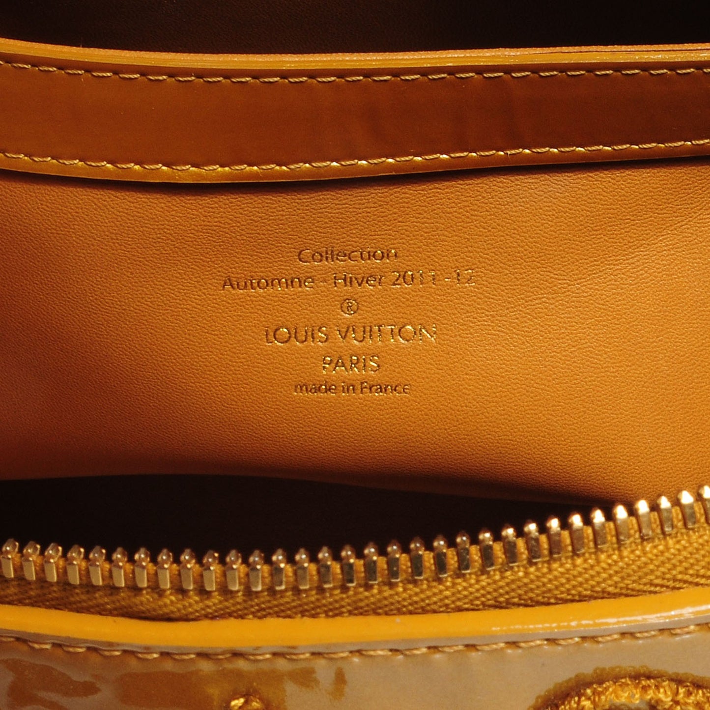 Patent Lambskin Fascination Lockit Moutarde