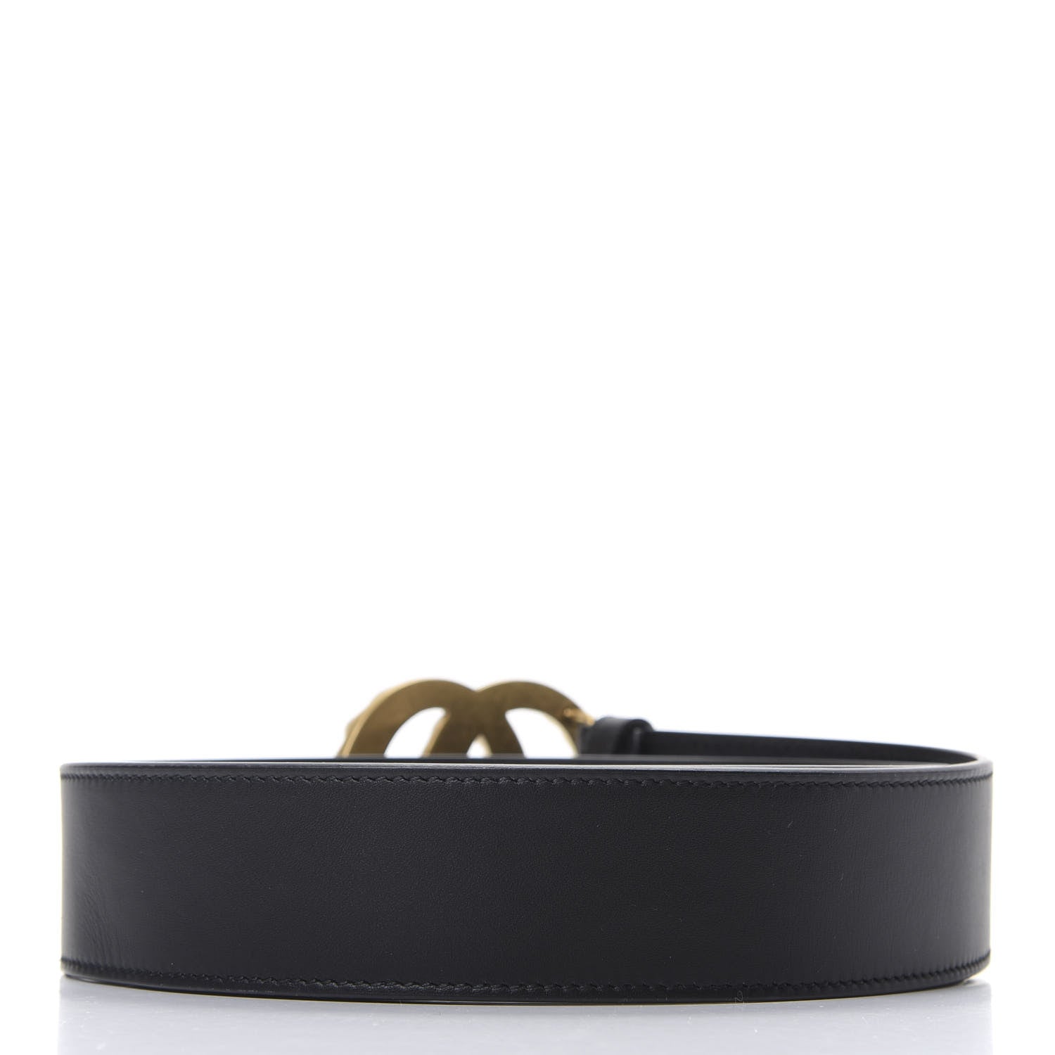 Gucci Moon Calfskin Pearl Double G 40mm Belt 80 32 Black Cream 2 of 5