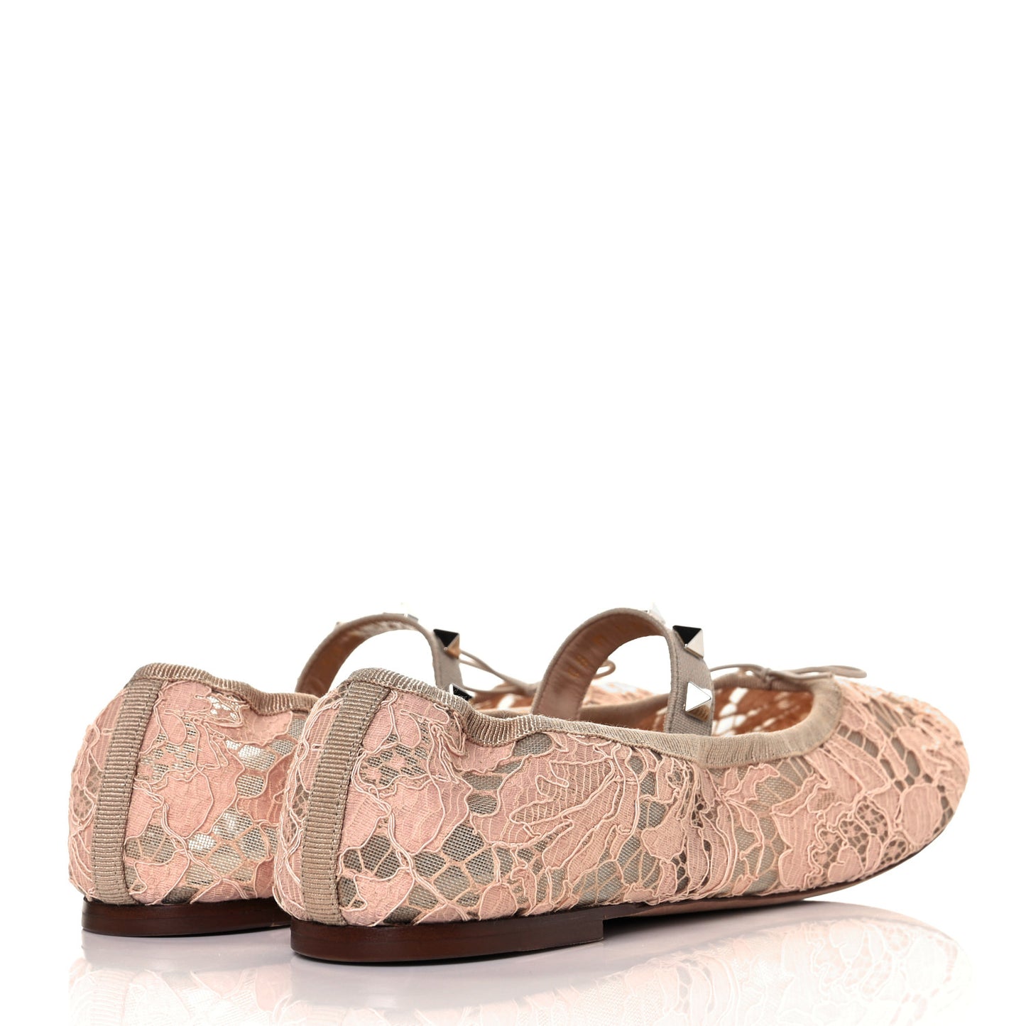 Lace Ballerina Flats 37.5 Carne