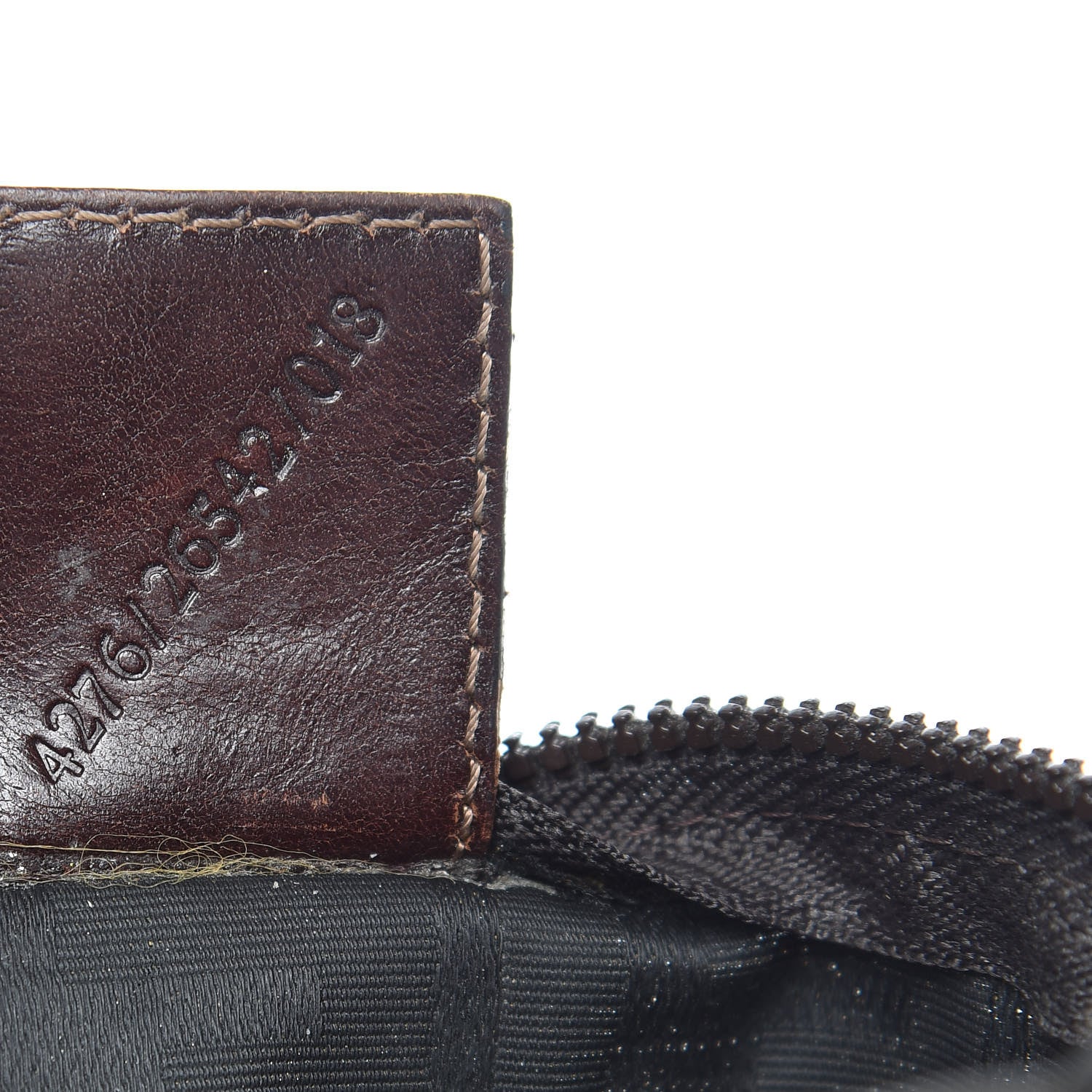 Fendi Zucca Zip Pouch Tobacco 7 of 7