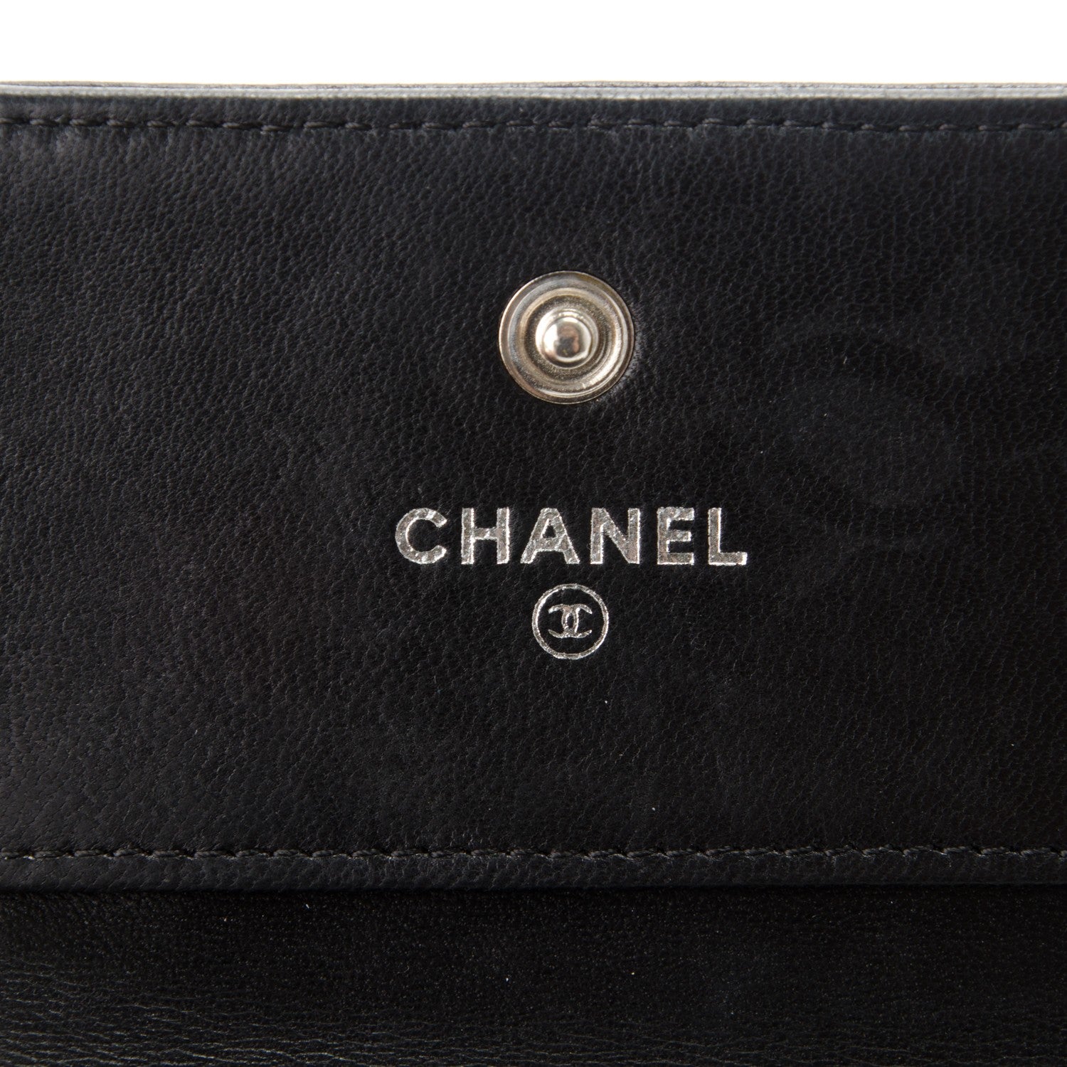 Chanel Lambskin Embossed Camellia French Wallet Black 8 of 9