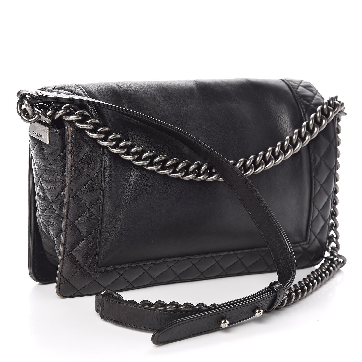Chanel Calfskin New Medium Boy Reverso Flap Black 3 of 19