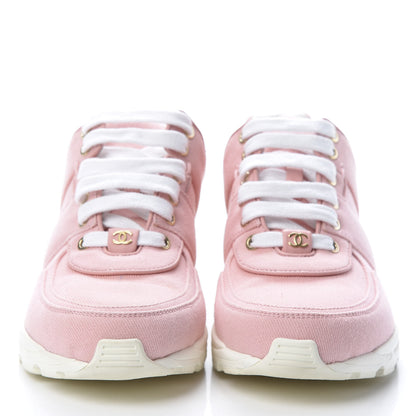 Chanel Canvas Womens CC Sneakers 39 Salmon 2 of 10