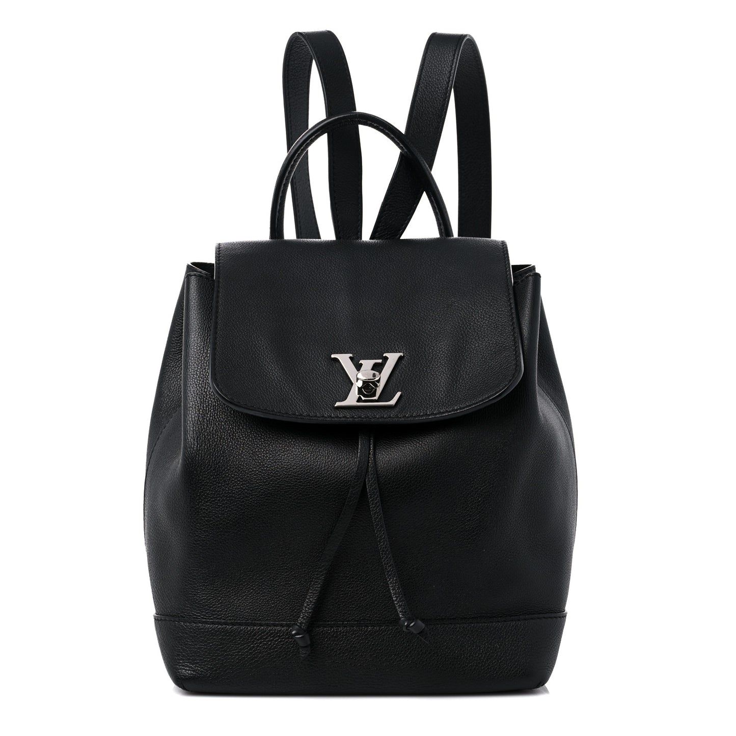 Calfskin Lockme Backpack Black