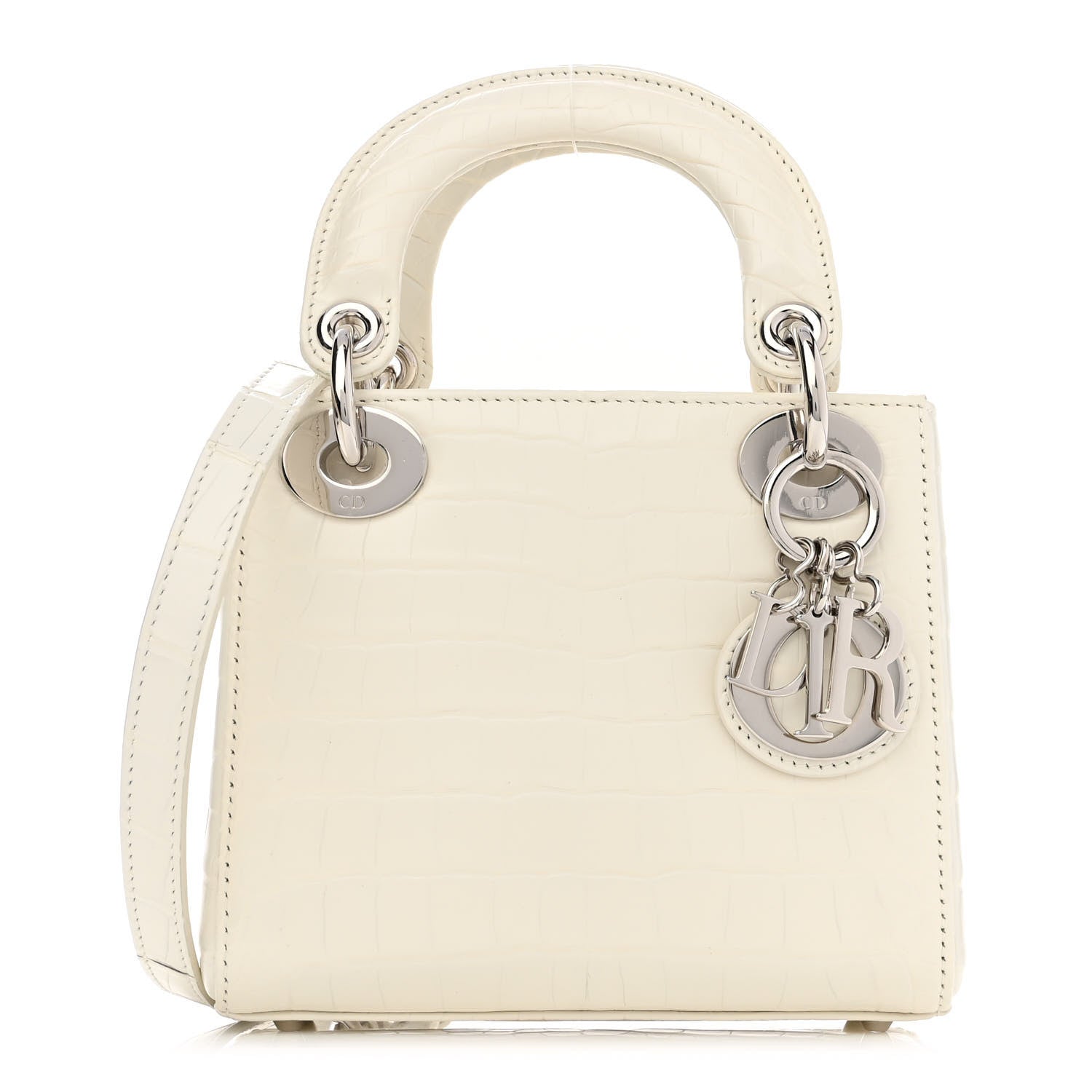 Christian Dior Alligator Mini Lady Dior White 1 of 10