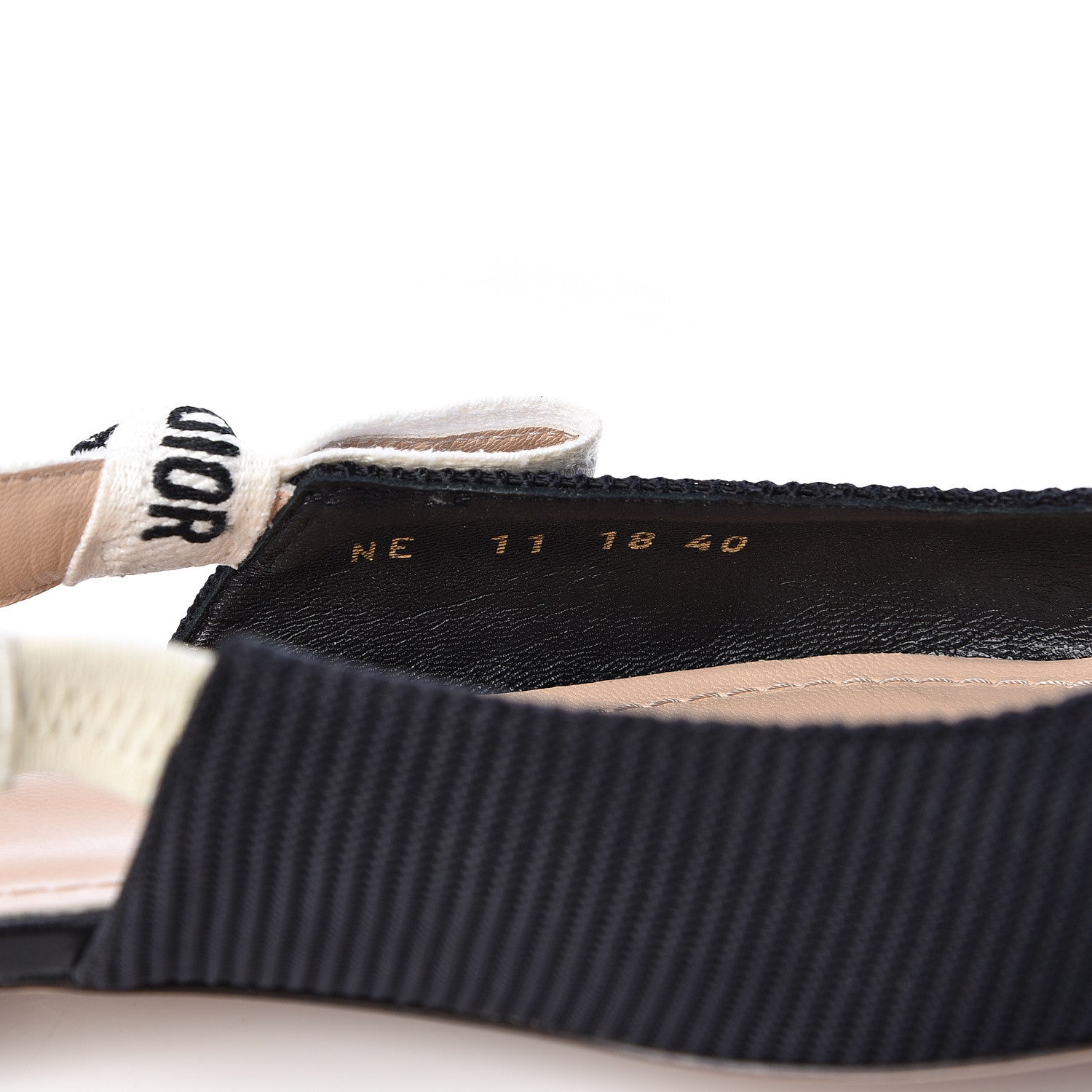 Christian Dior Technical Canvas Ribbon J'Adior Slingback Ballet Flats 40 Black 7 of 9