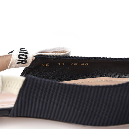 Christian Dior Technical Canvas Ribbon J'Adior Slingback Ballet Flats 40 Black 7 of 9