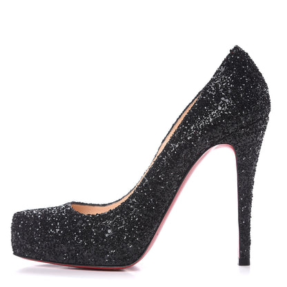 Christian Louboutin Glitter Kid Rolando 120 Pumps 37 Black 1 of 9