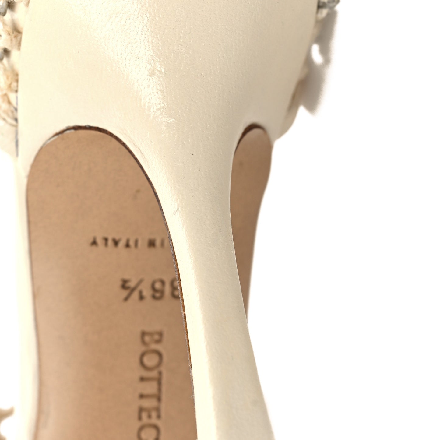Mesh Nappa Crystal Embellished Sparkle Stretch Ankle Tie Sandals 36.5 Toile