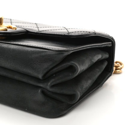 Chanel Iridescent Calfskin Quilted Mini Straight Lined Flap Black 11 of 12