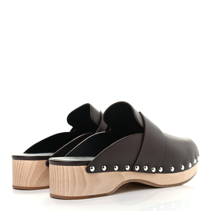 Hermes Calfskin Calya Mules 38 Cafe 4 of 8