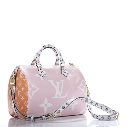 Louis Vuitton Monogram Giant Speedy Bandouliere 30 Rouge 3 of 9