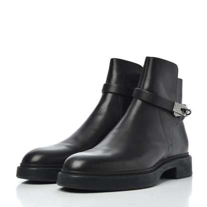 Hermes Calfskin Veo Ankle Boots 42 Black 3 of 14