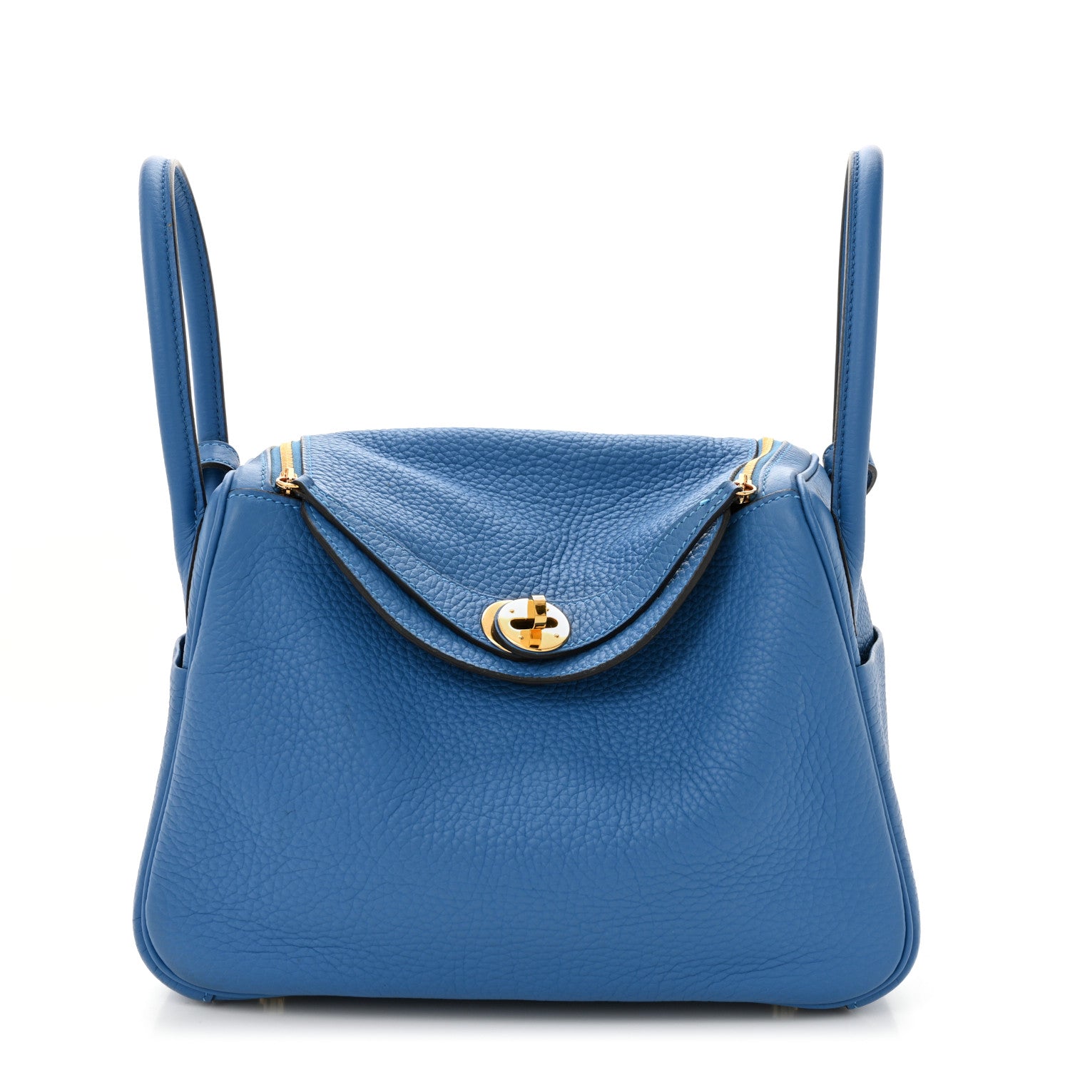Hermes Taurillon Clemence Lindy 26 Bleu Frida 1 of 13