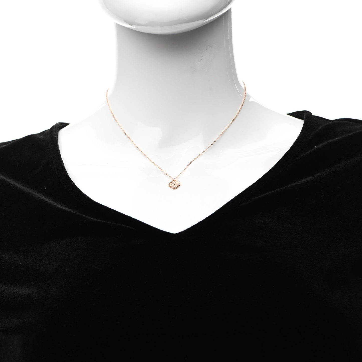 18K Rose Gold Sweet Alhambra Pendant Necklace