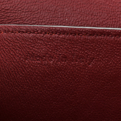 Celine Shiny Smooth Calfskin Medium Frame Shoulder Bag Red Navy 7 of 10