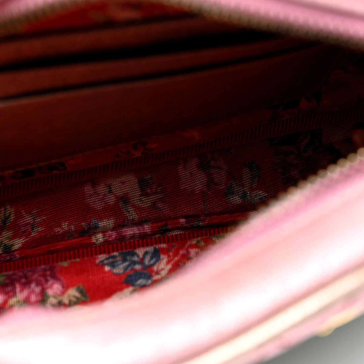Laminated Nappa Trapuntata Mini Zumi Dome Shoulder Bag Rosa Lago Rame