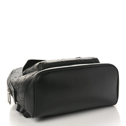 Gucci Calfskin GG Tennis Embossed Backpack Black 4 of 10