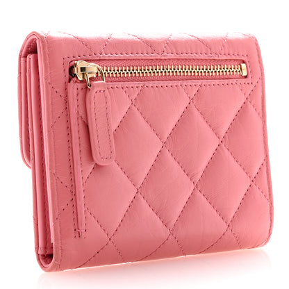Chanel Aged Calfskin Quilted Reissue Compact Wallet Pink 3 of 8
