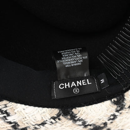 Chanel Tweed Hat M Ivory Black Grey 8 of 9