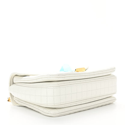 Celine Calfskin Quilted Medium C Bag White 4 of 9