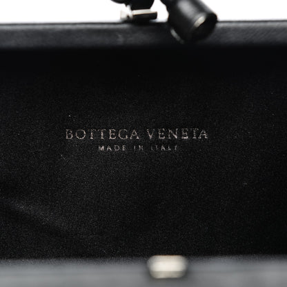 Bottega Veneta Satin Intreccio Impero Knot Clutch Black 6 of 6