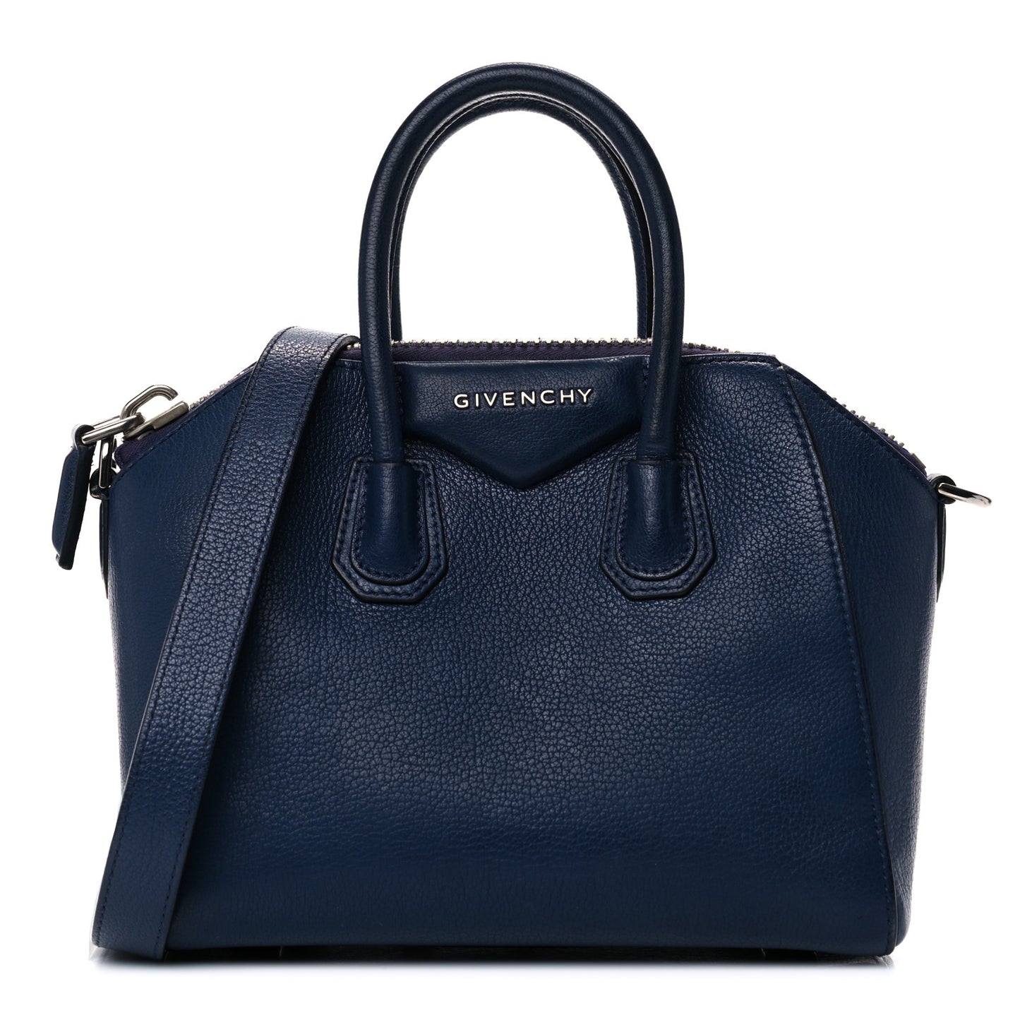 Sugar Goatskin Mini Antigona Navy