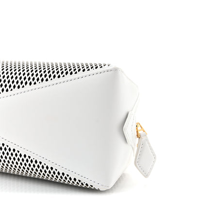 Alaia Fishnet Calfskin Laser Cut Medium Le Teckel Bag Blanc Optique 9 of 9