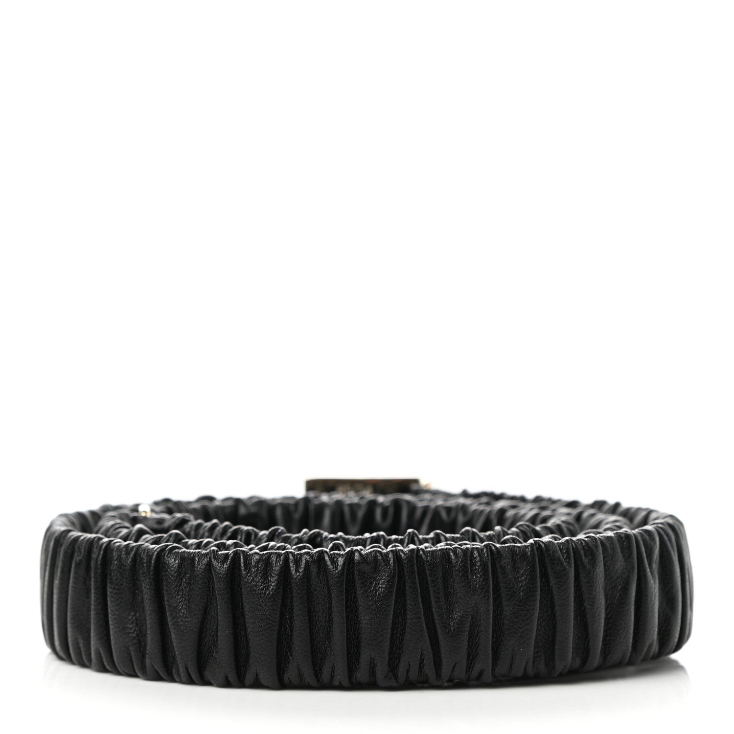 Chanel Lambskin Ruched CC Belt 85 34 Black 2 of 4