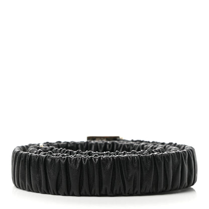 Chanel Lambskin Ruched CC Belt 85 34 Black 2 of 4