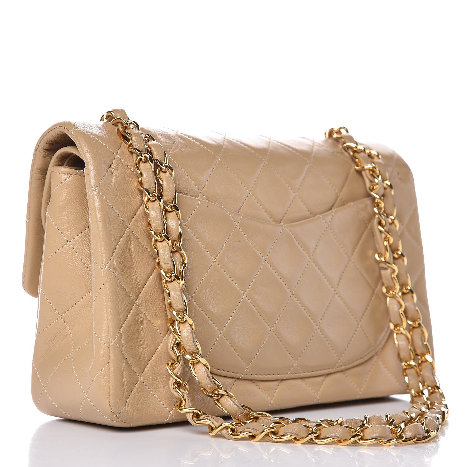 Chanel Lambskin Quilted Small Double Flap Beige 4 of 11