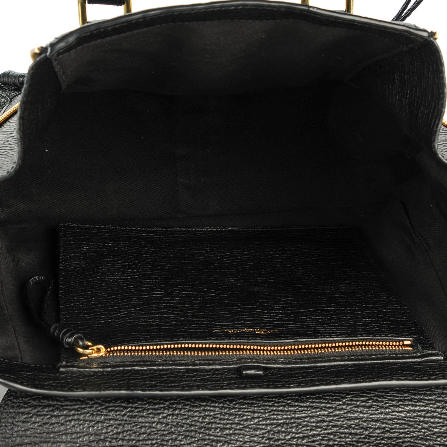 3.1 Phillip Lim 3.1 Textured Calfskin Medium Pashli Satchel Black 5 of 7