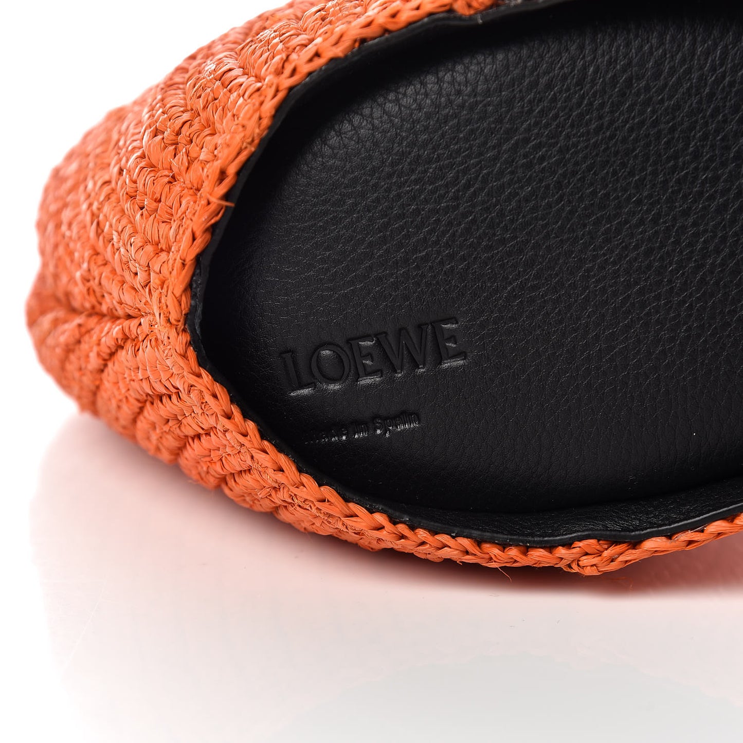 Raffia Mini Bunny Crossbody Bag Orange