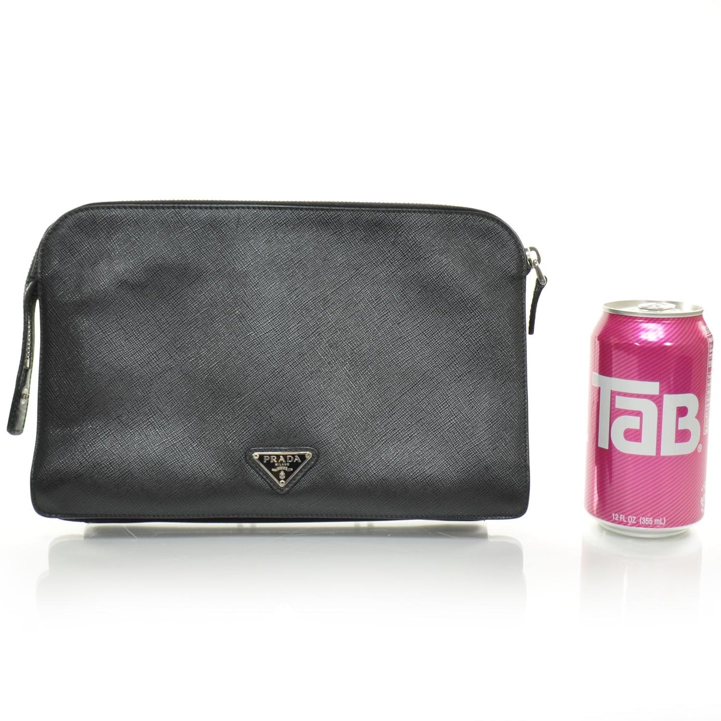 Saffiano Passport Wallet Travel Bag Black