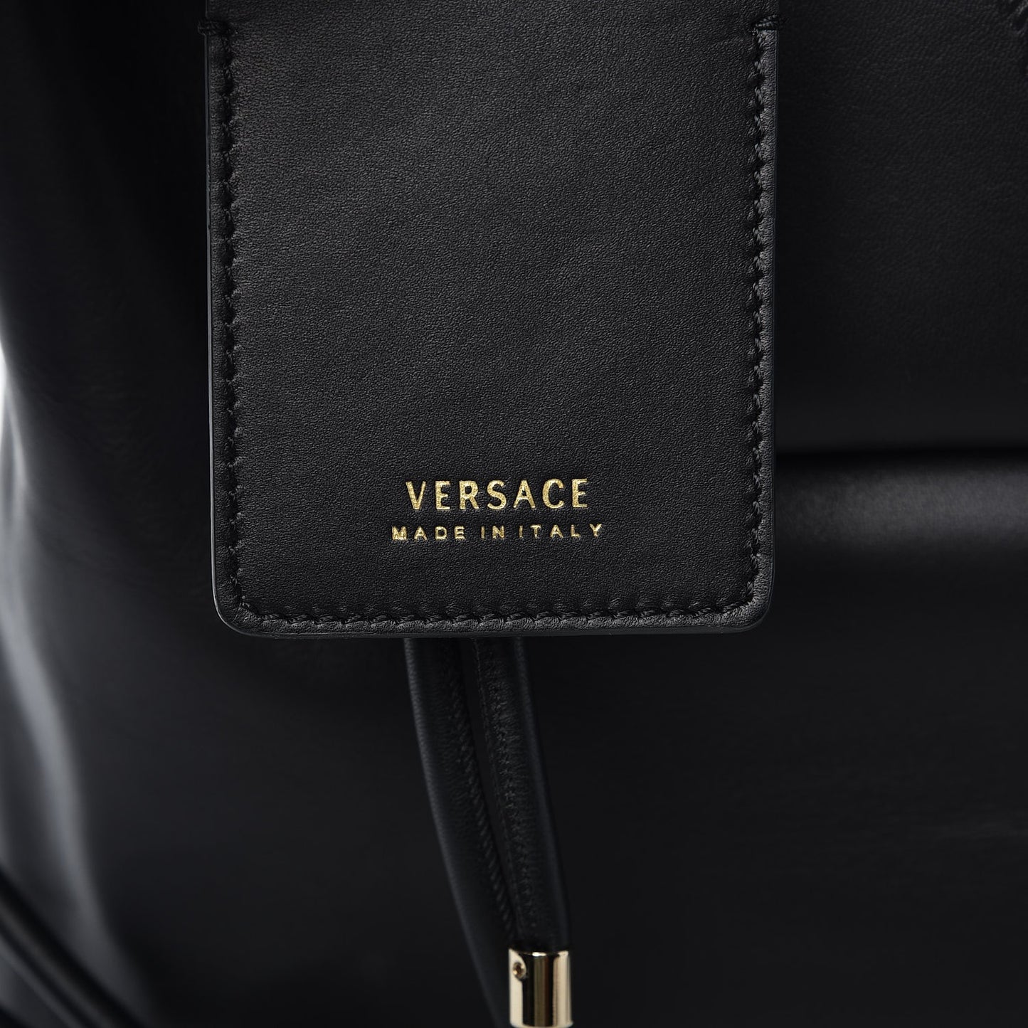 Calfskin Day Dreamer Drawstring Bag Black