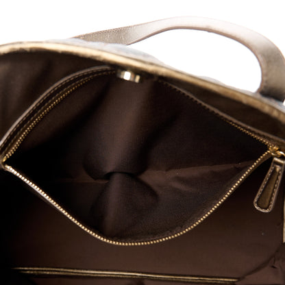 Christian Dior Coated Canvas Cannage Medium Panarea Tote Bronze 8 of 15